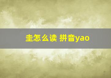 圭怎么读 拼音yao